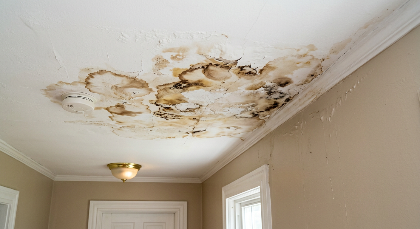 Vochtplekken op het plafond? Zo spoor je het probleem op